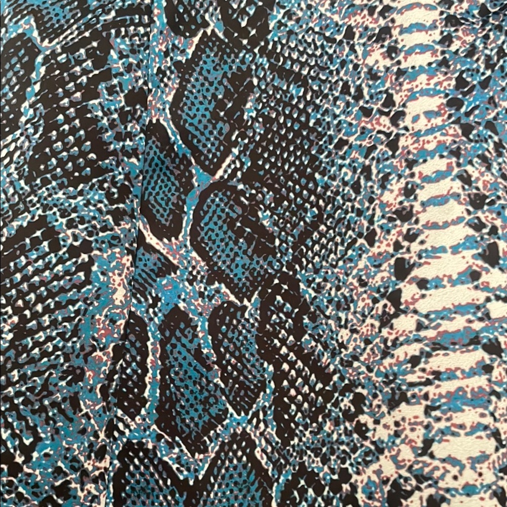 Lovers + Friends Vibrant Blue Python Patterned Dr… - image 5
